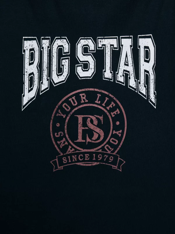 Koszulka chłopięca z nadrukiem granatowa Mauter 403