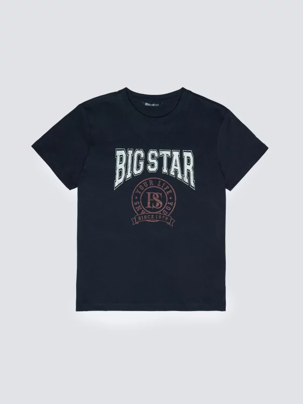 Koszulka chłopięca z nadrukiem granatowa Mauter 403