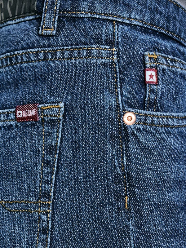 Jeansy dziewczęce z szeroką nogawką granatowe Natalie 514