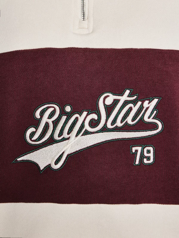 Bluza dziewczęca z krótkim zamkiem kremowa Rossalia 103