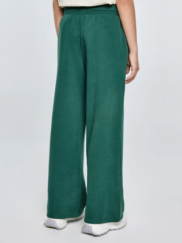 Spodnie dziewczęce dresowe wide zielone Rubiliapw 304