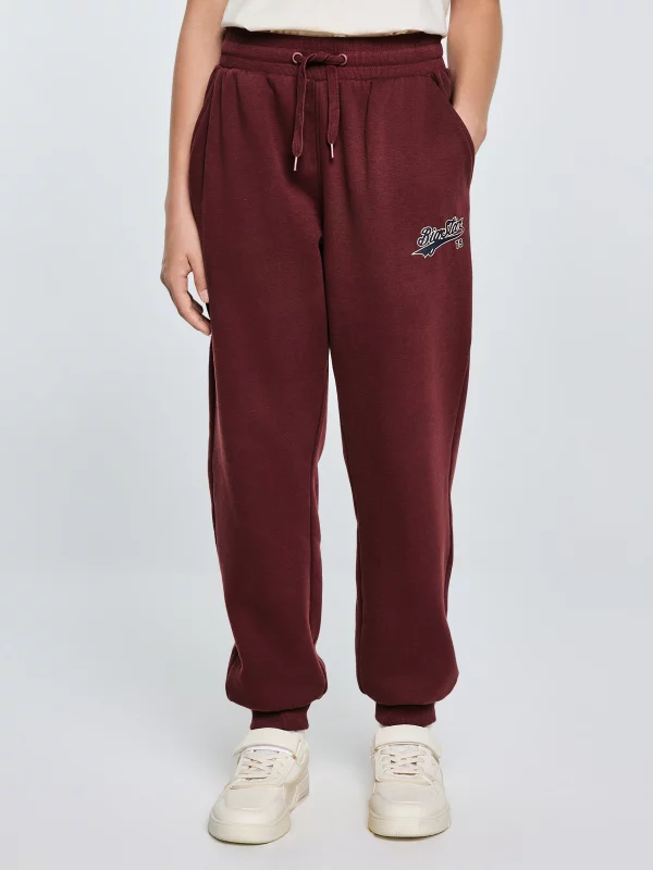 Spodnie dziewczęce dresowe bordowe Rubiliap 604