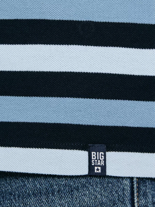 Koszulka męska polo w kolorowe paski Seulir 401