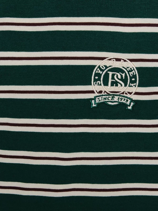 Koszulka chłopięca w paski zielona Sewer 304