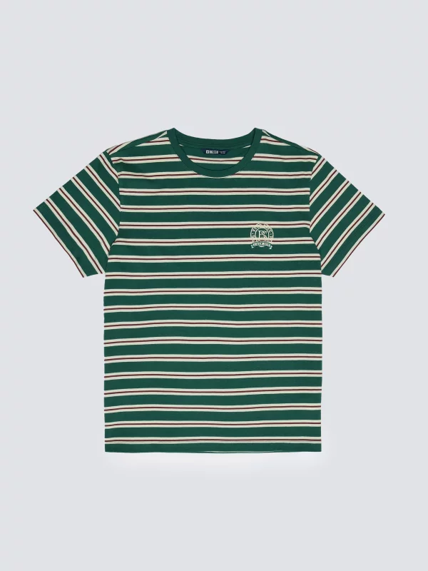 Koszulka chłopięca w paski zielona Sewer 304