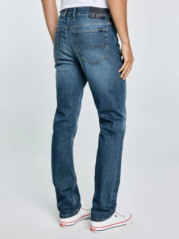 Jeansy męskie dopasowane niebieskie Terry High Waist 329