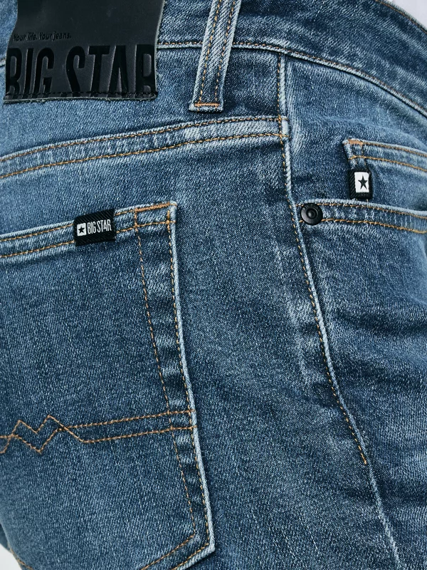 Jeansy męskie dopasowane niebieskie Terry High Waist 329