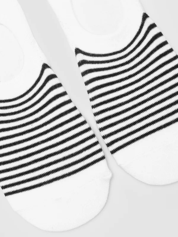 Stopki damskie w paski białe Olga 100