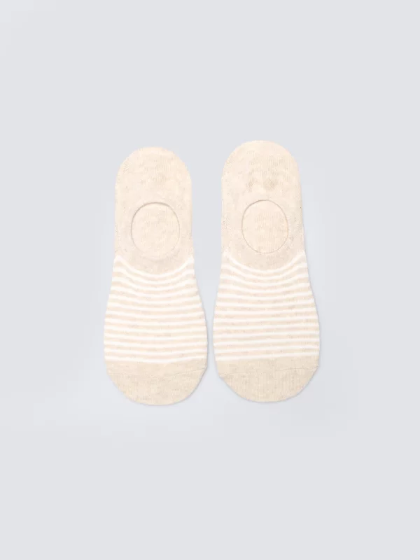 Stopki damskie w paski beżowe Olga 801