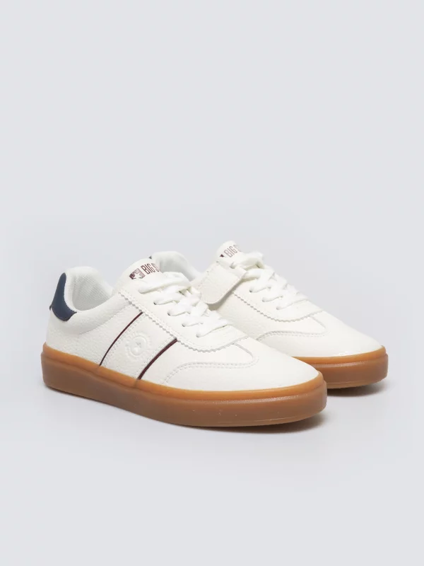 Sneakersy dziecięce ze skóry ekologicznej białe SS374024 101