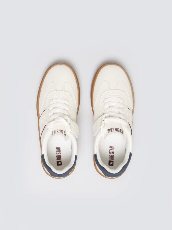 Sneakersy dziecięce ze skóry ekologicznej białe SS374024 101