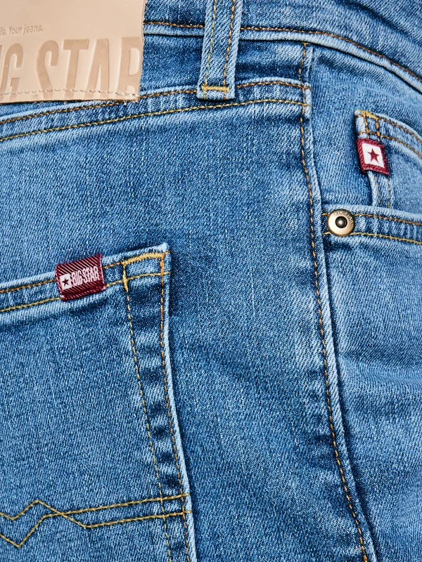 Jeansy męskie z prostą nogawką niebieskie Colt 234