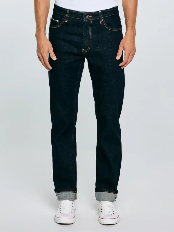 Jeansy męskie z prostą nogawką granatowe Colt 640