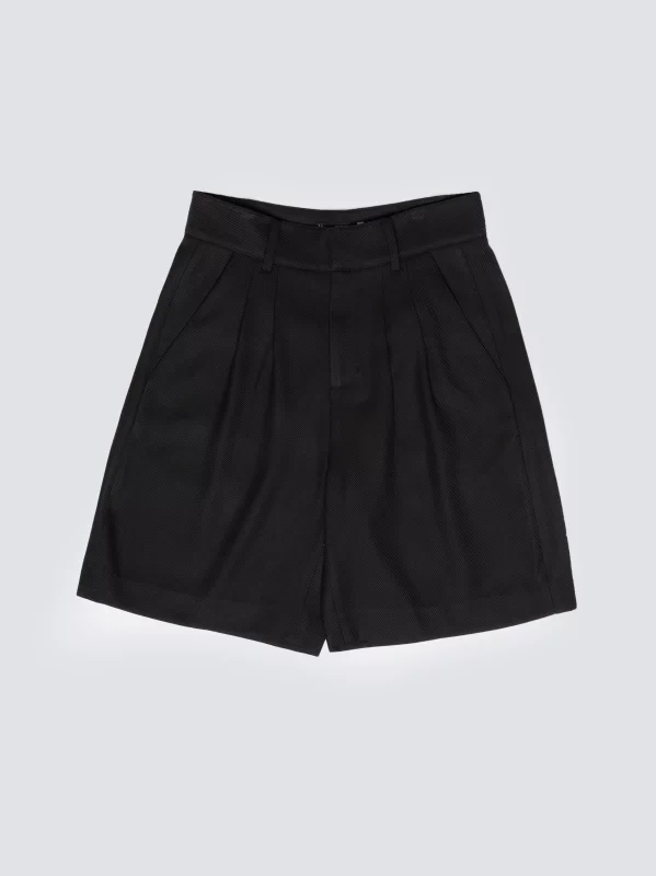 Szorty damskie z dodatkiem wełny czarne Emis 906