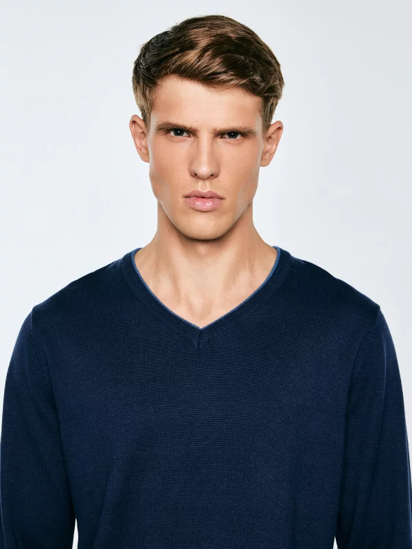 Sweter męski granatowy Vason 403