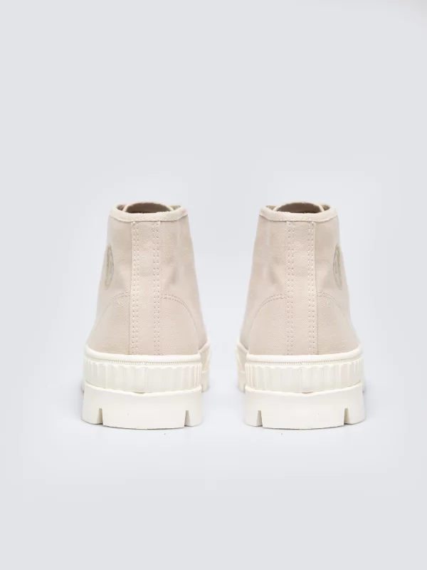 Trampki damskie wysokie beżowe OO274006 801