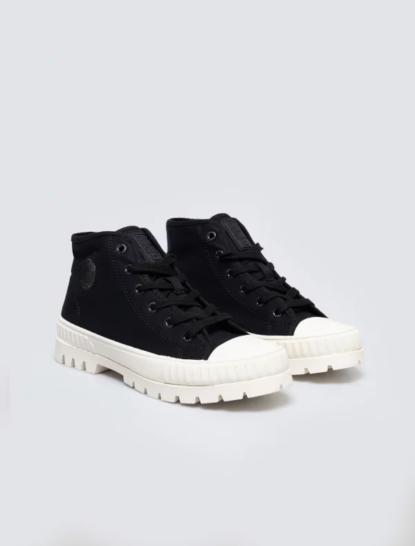 Trampki damskie wysokie czarne OO274008 906