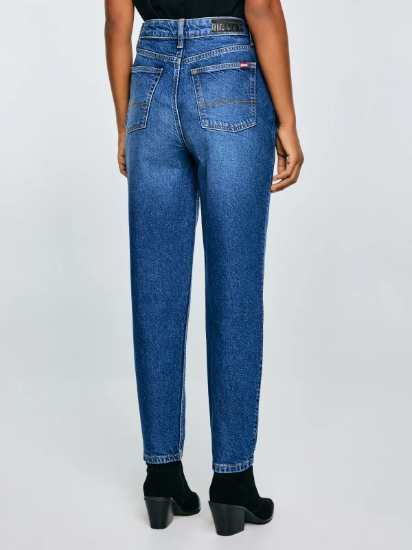 Jeansy damskie mom jeans niebieskie Silla 620