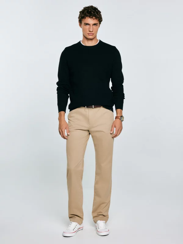 Spodnie męskie chinosy beżowe Trevor 801