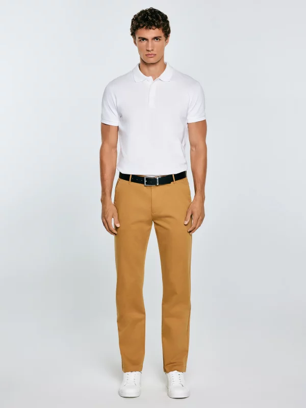 Spodnie męskie chinosy jasnobrązowe Trevor 802