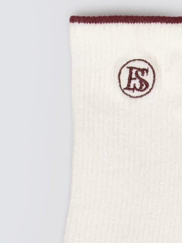 Skarpety męskie prążkowane białe Richis 100