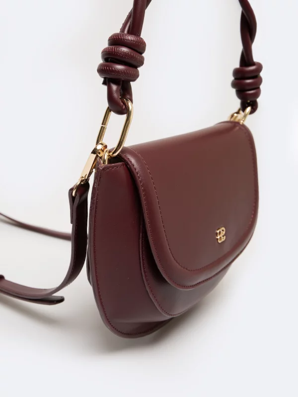 Torebka damska do ręki z dodatkowym paskiem bordowa Francisa 604