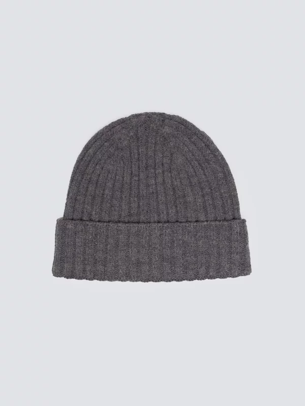 Czapka męska zimowa z dodatkiem wełny szara Haman 902