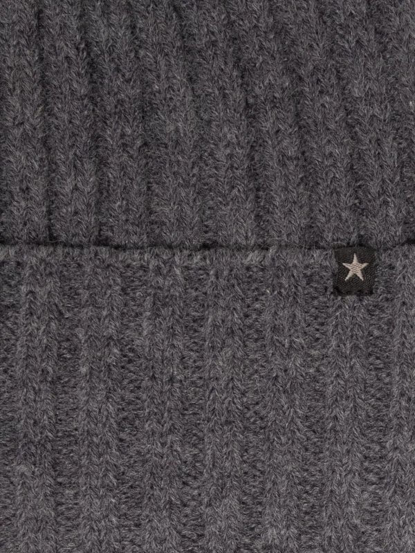 Czapka męska zimowa z dodatkiem wełny szara Haman 902