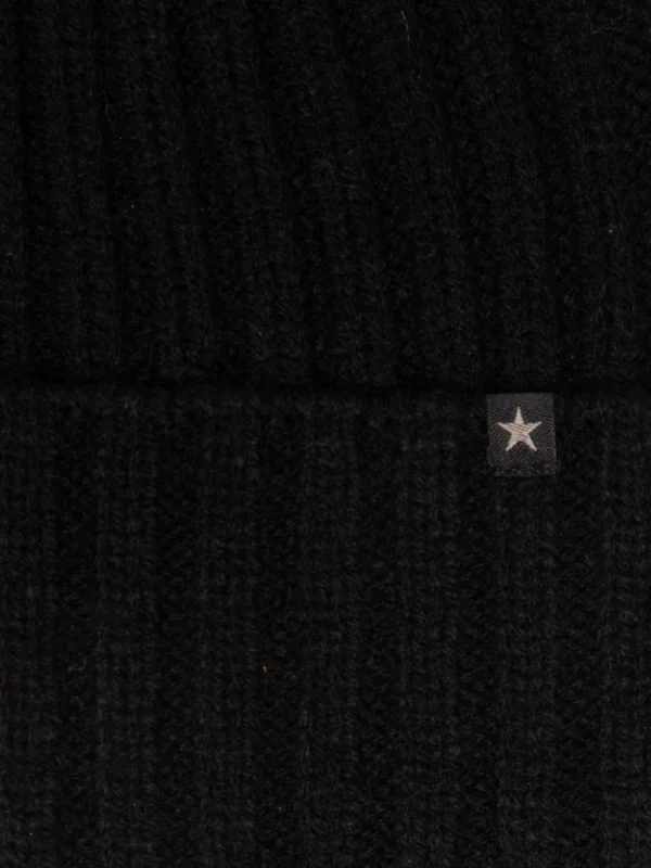 Czapka męska zimowa z dodatkiem wełny czarna Haman 906