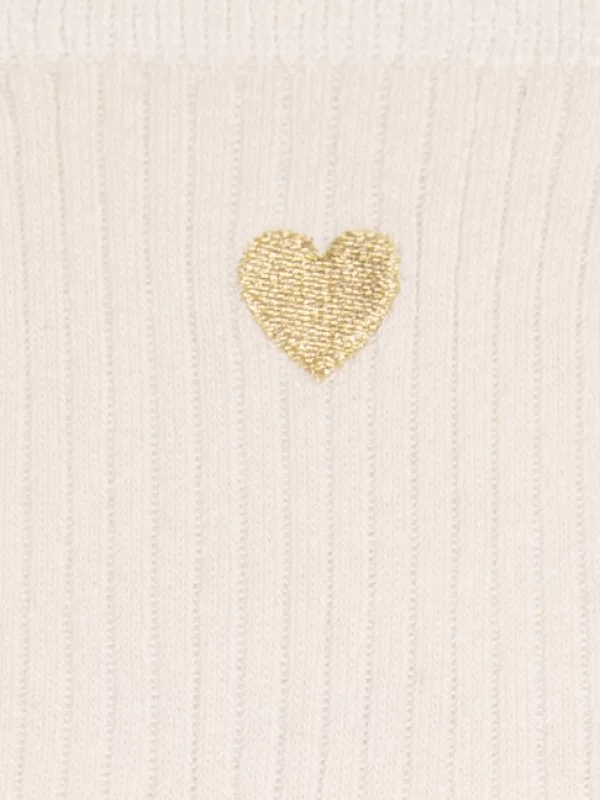 Skarpety damskie prążkowane kremowe Sonja 102