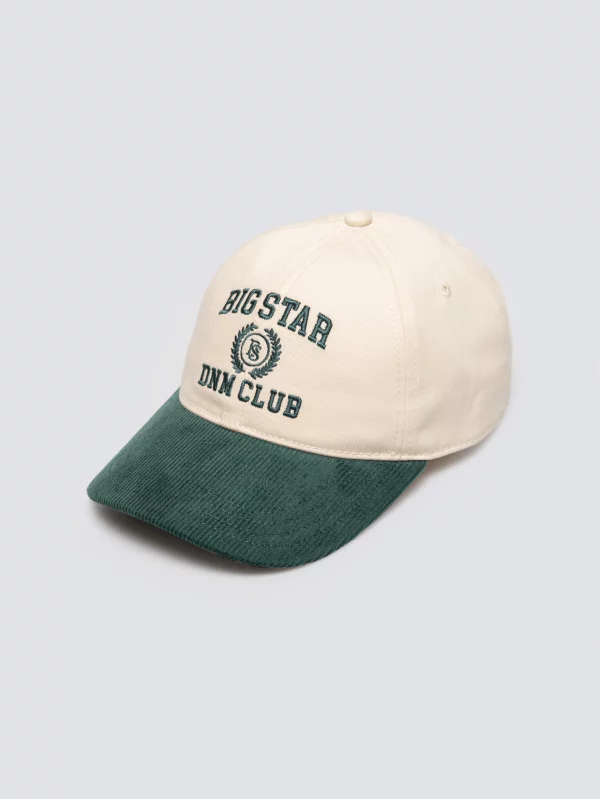 Czapka damska z daszkiem z haftem kremowa Adrienne 103