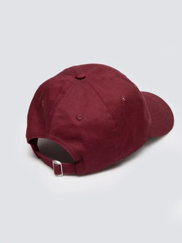 Czapka damska z daszkiem z haftem bordowa Bellia 604