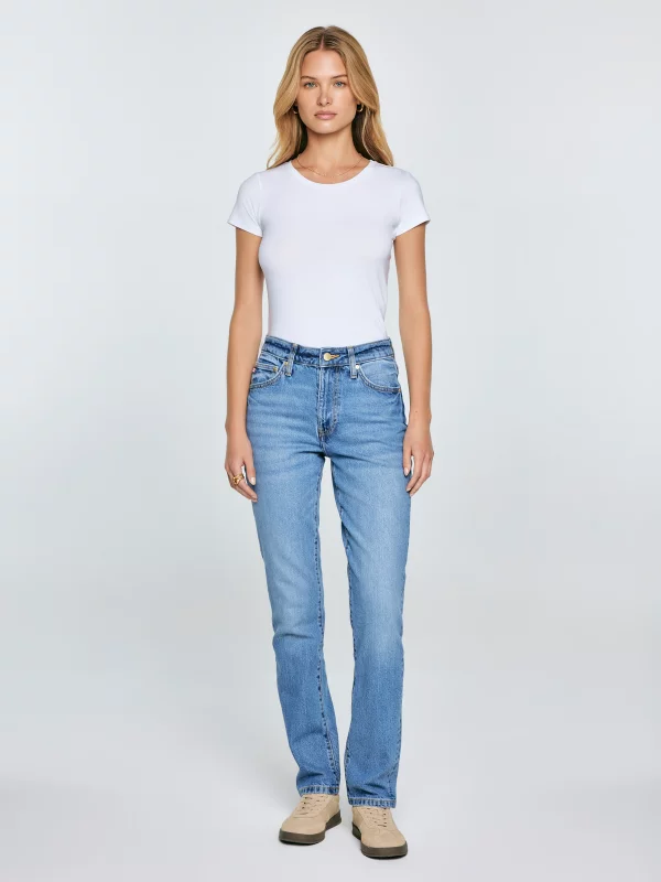 Jeansy damskie proste niebieskie Charlotte 485