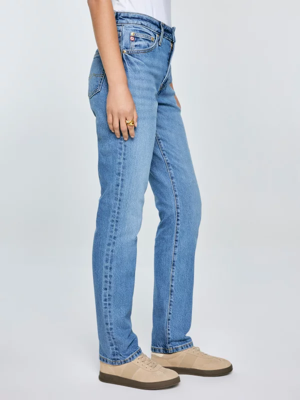 Jeansy damskie proste niebieskie Charlotte 485