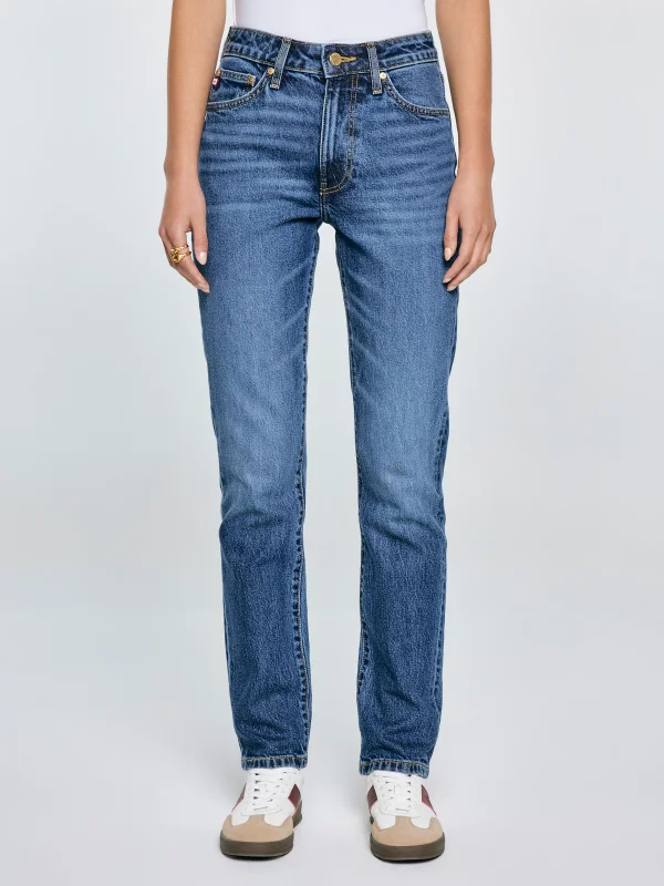 Jeansy damskie proste granatowe Charlotte 570