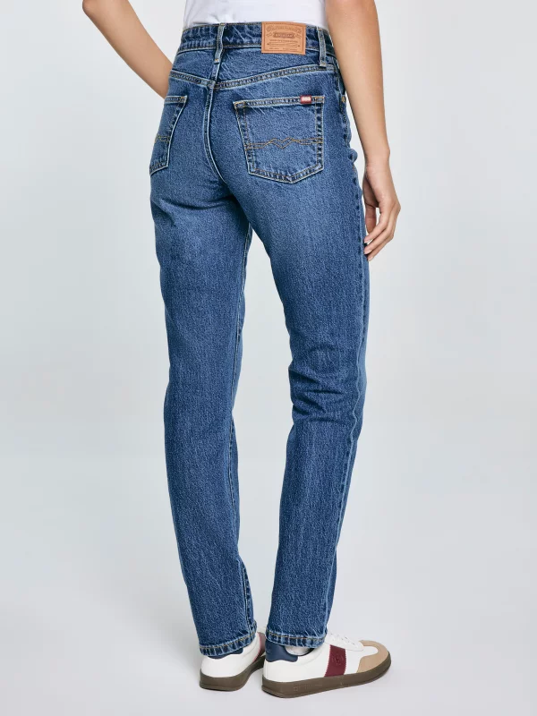 Jeansy damskie proste granatowe Charlotte 570