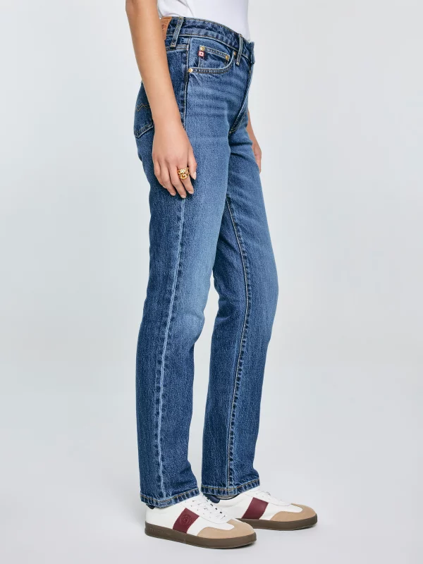 Jeansy damskie proste granatowe Charlotte 570