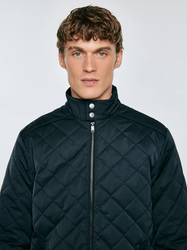 Kurtka męska ze stójką pikowana czarna Edmont 906