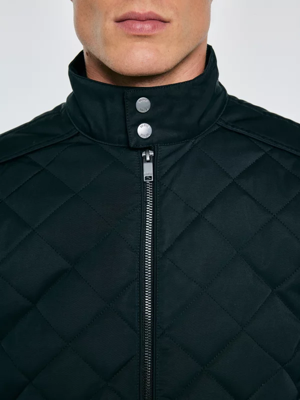 Kurtka męska ze stójką pikowana czarna Edmont 906