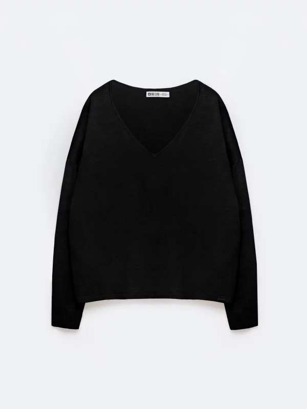 Sweter damski z wiskozy czarny Faustii 906