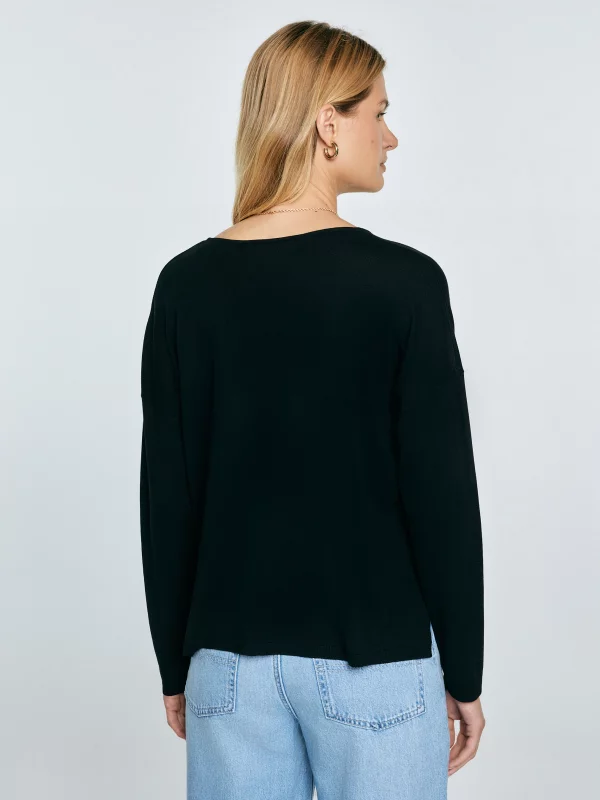 Sweter damski z wiskozy czarny Faustii 906