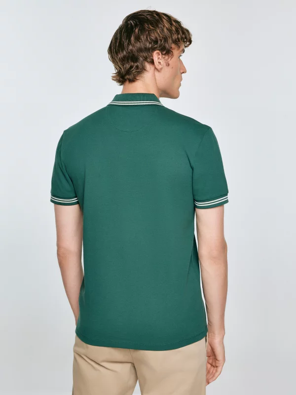 Koszulka męska polo zielona Poller 304