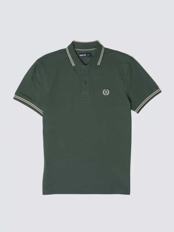 Koszulka męska polo zielona Poller 304