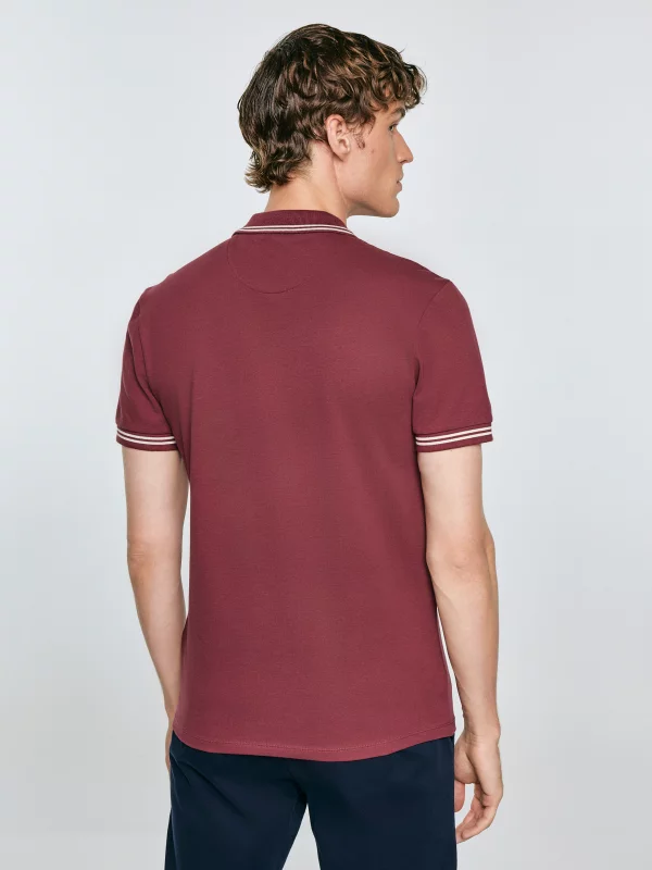 Koszulka męska polo bordowa Poller 604