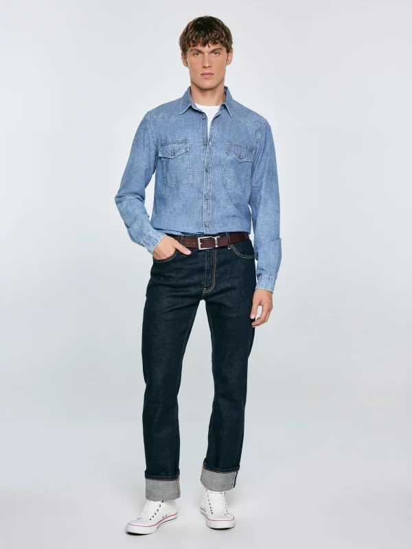 Koszula męska niebieska Retinez 401