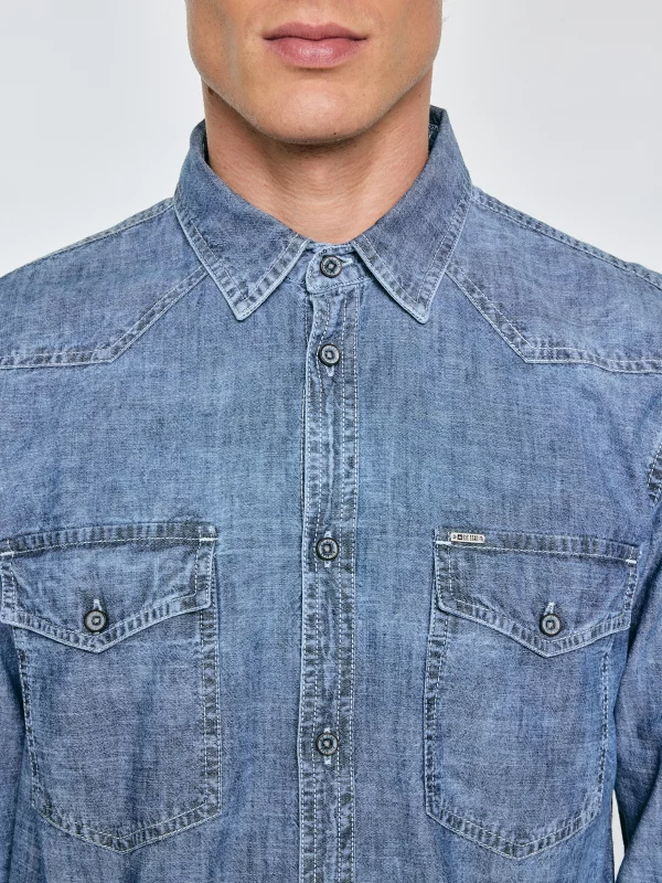 Koszula męska niebieska Retinez 401