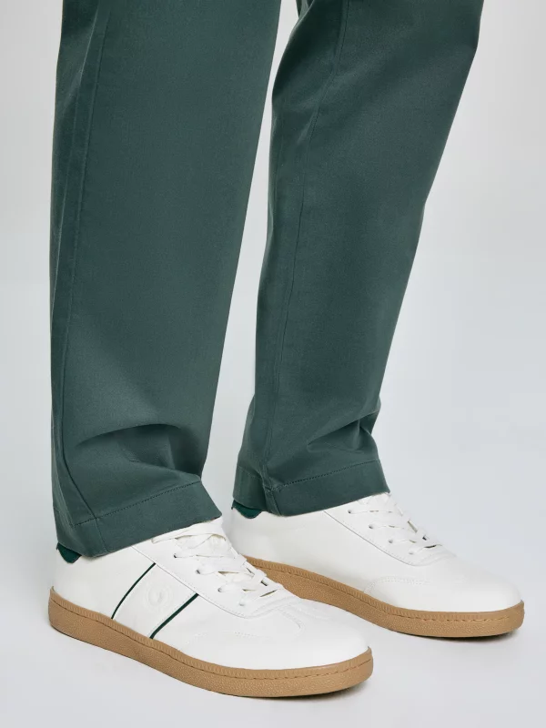 Sneakersy męskie ze skóry ekologicznej białe SS174081 101