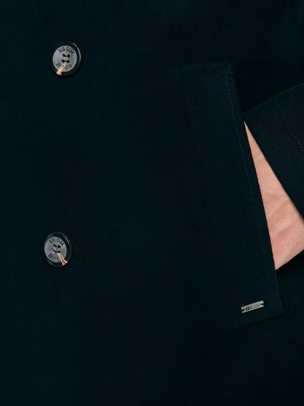 Płaszcz męski dwurzędowy typu bosmanka granatowy Komplit 404