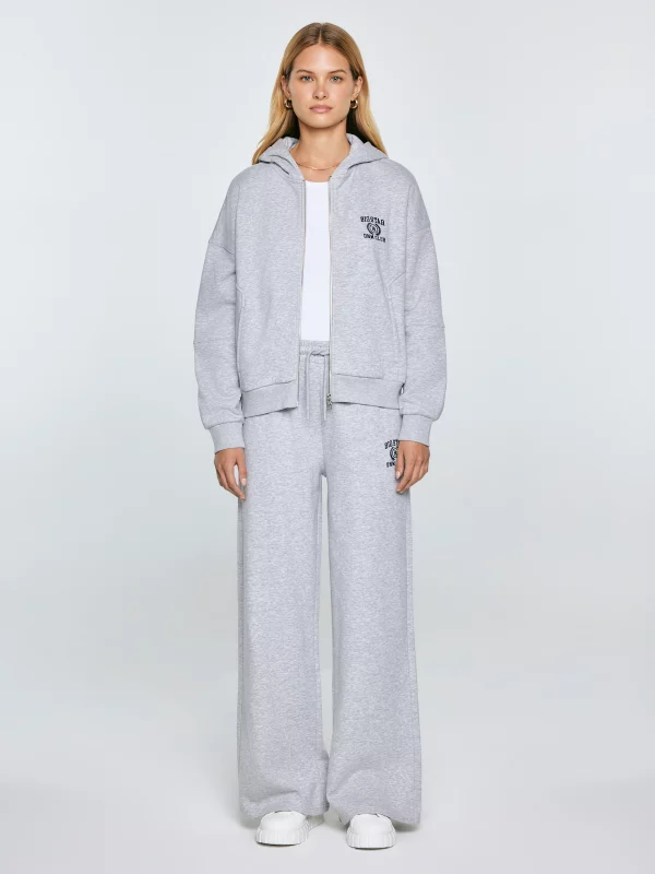 Bluza damska z kapturem rozpinana szara Madelina 901