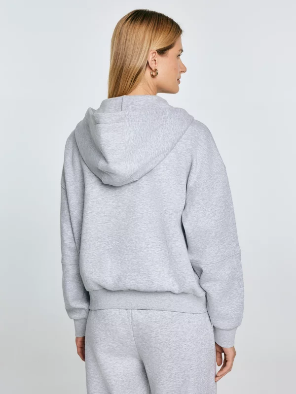 Bluza damska z kapturem rozpinana szara Madelina 901